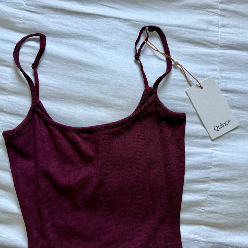 NWT Quince Deep Burgundy Maxi Dress